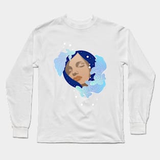 Deep blue Long Sleeve T-Shirt